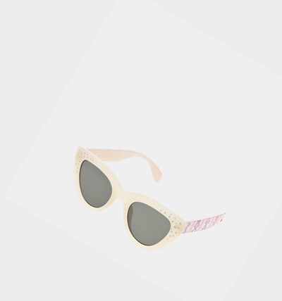 Beige Betsey Johnson Bitty Bling Natural Women's Sunglasses | ZILG-70631