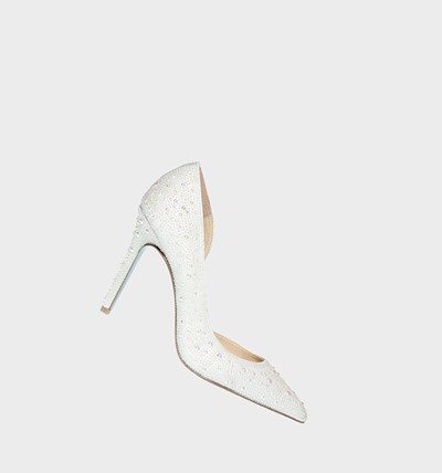 Beige Betsey Johnson Sb-hazil Pearl Women's Heels | GWIT-21049