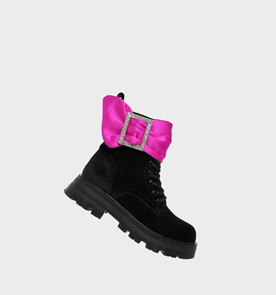Black Betsey Johnson Dozer Women's Boots & Booties | QWHY-87029