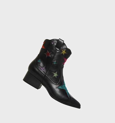 Black Betsey Johnson Edison Women's Boots & Booties | WKQU-50941