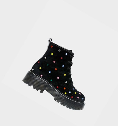 Black Betsey Johnson Johnr Women's Boots & Booties | MEQL-82196