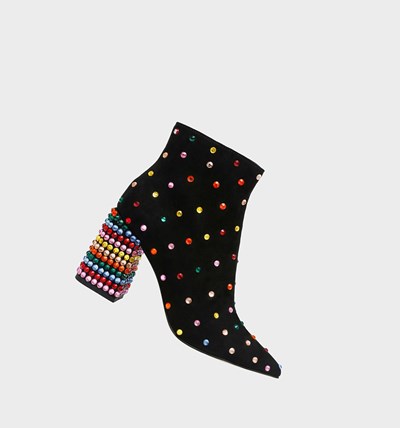 Black Betsey Johnson Kaydence Women's Boots & Booties | QEDV-04625
