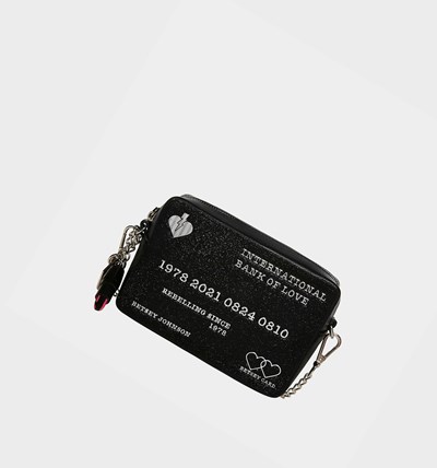 Black Betsey Johnson Kitsch Bank Of Love Women's Crossbody Bags | EIUZ-20138