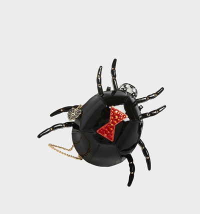 Black Betsey Johnson Kitsch Creepy Crawly Crossbody Women's Kitsch Bags | FEZU-49201