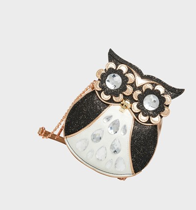 Black Betsey Johnson Kitsch Who Is It Women's Crossbody Bags | ZQKH-23805
