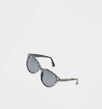 Black Betsey Johnson Pretty Printed Women's Sunglasses | DNWU-82374