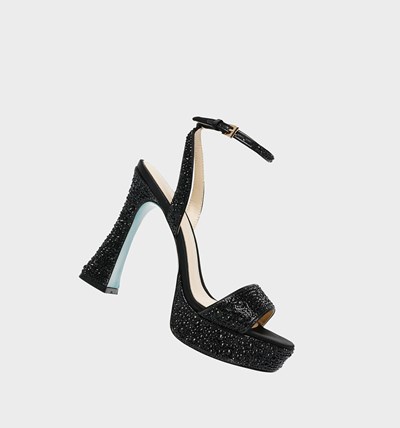 Black Betsey Johnson Sb-beth Women's Heels | CSJU-23085