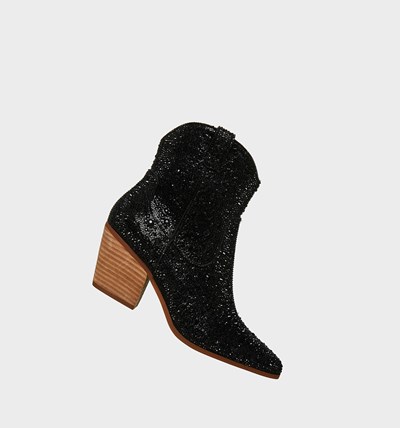Black Betsey Johnson Sb-diva Women's Cowboy Boots | MEKV-84760