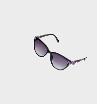 Black Betsey Johnson Slithering Around Women's Sunglasses | UWNJ-14736