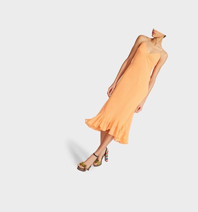Coral Betsey Johnson Bit Of Bling Slip Peach Women's Dresses | EPON-49138