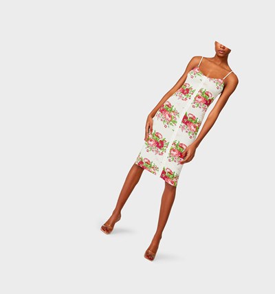 Cream Betsey Johnson Betseys Vintage Inspired Slip Cream Women's Dresses | FYPO-84659