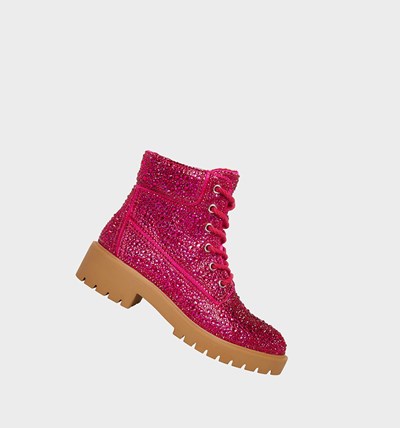 Fuchsia Betsey Johnson Sb-hudsn Women's Boots & Booties | AYED-65240