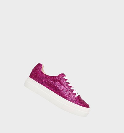 Fuchsia Betsey Johnson Sidny Women's Sneakers | CYWZ-39785