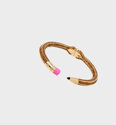 Gold Betsey Johnson Back To School Pencil Bangle Women's Bracelets | RYIM-06289