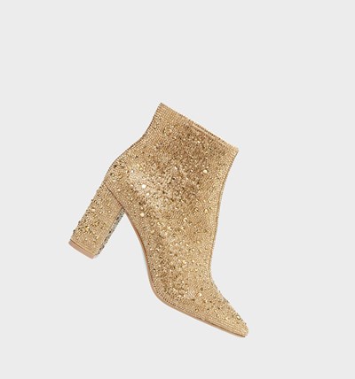 Gold Betsey Johnson Cady Women's Boots & Booties | QWMA-84705