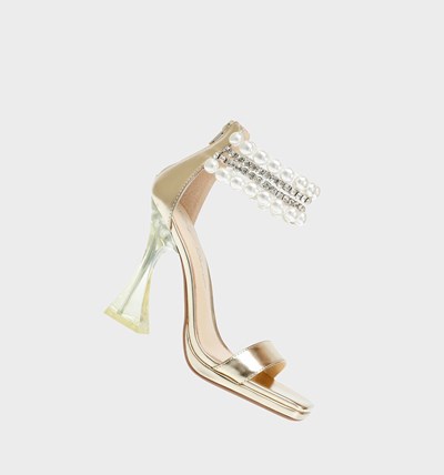 Gold Betsey Johnson Rider Women's Heels | OPRD-90573