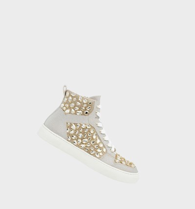 Gold Betsey Johnson Sb-bilie Women's Sneakers | OMRH-01892