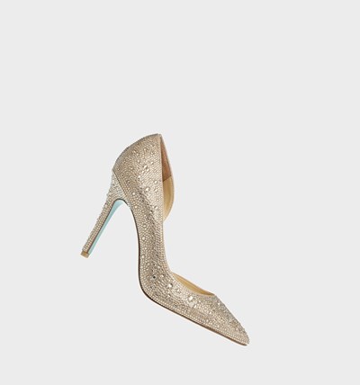 Gold Betsey Johnson Sb-hazil Dusty Women's Heels | PKHC-26038