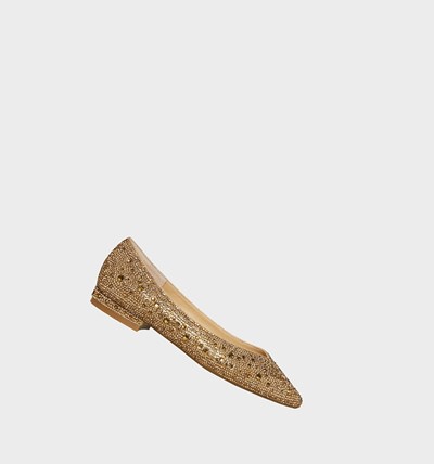Gold Betsey Johnson Sb-jude Women's Flats | ASFG-01753