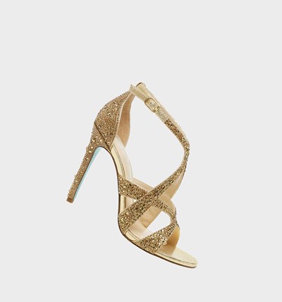 Gold Betsey Johnson Sb-miles Women's Heels | GLSR-87516