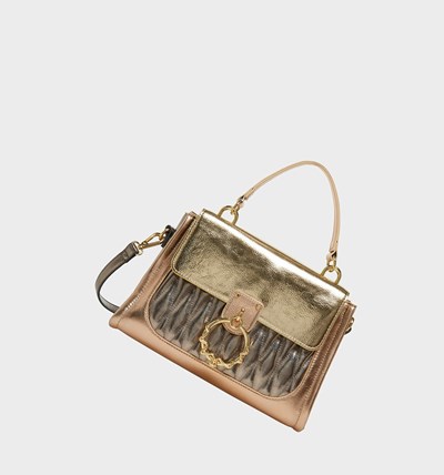 Gold Betsey Johnson Slithering Top Handle Bag Women's Crossbody Bags | BYTG-02498