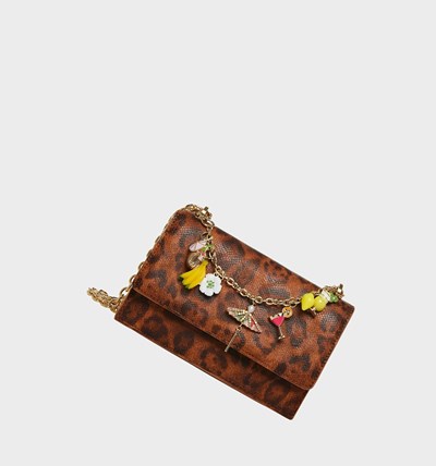 Leopard Betsey Johnson Get Conversational Women's Shoulder Bags | PETR-10829