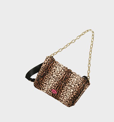 Leopard Betsey Johnson In The Wild Quilted Women's Crossbody Bags | TCAH-56073