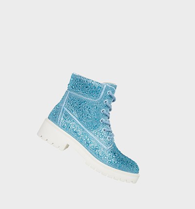 Light Blue Betsey Johnson Sb-hudsn Women's Boots & Booties | BPHZ-68371