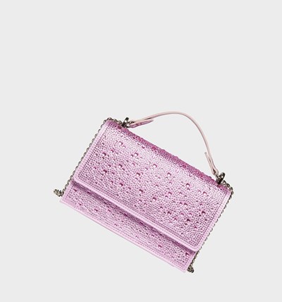 Light Pink Betsey Johnson Sparkler Convertible Bag Women's Crossbody Bags | ZOHB-96250