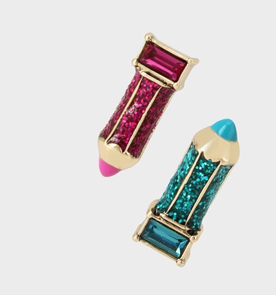 Multicolor Betsey Johnson Back To Cool Crayon Studs Women's Earrings | HFXU-67941