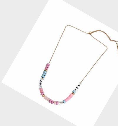 Multicolor Betsey Johnson Enchanted Slider Bead Pastel Women's Necklaces | CPVQ-57164