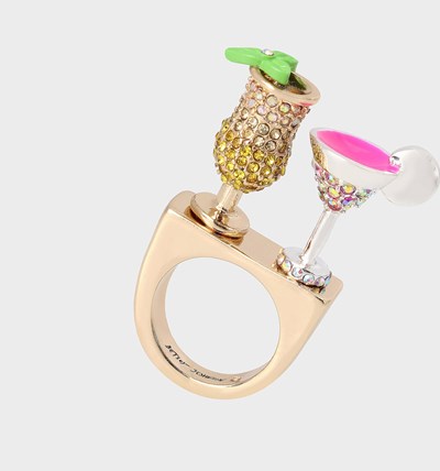 Multicolor Betsey Johnson Island Time Cocktail Women's Rings | CNRM-43908
