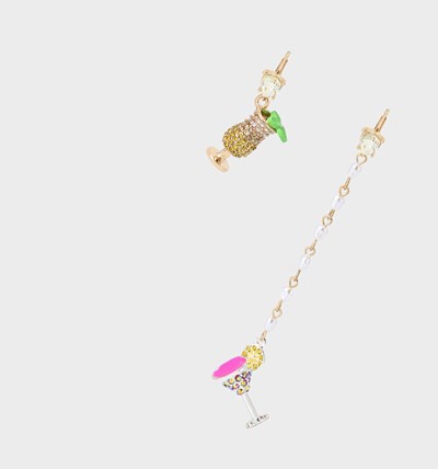 Multicolor Betsey Johnson Island Time Cocktail Women's Earrings | CPFG-82961