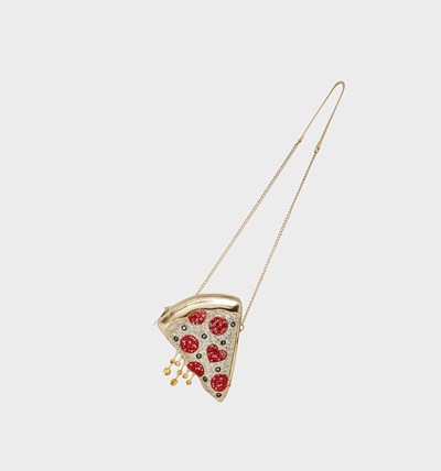 Multicolor Betsey Johnson Kitsch Gotta Have A Slice Women's Crossbody Bags | MHWE-40837