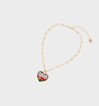 Multicolor Betsey Johnson One Love Heart Pendant Women's Necklaces | NIKY-63758