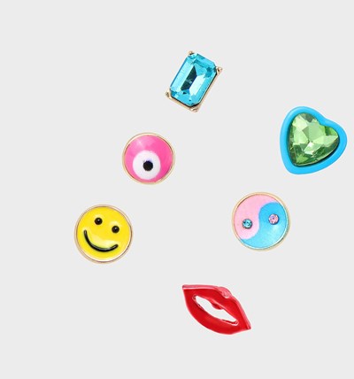 Multicolor Betsey Johnson One Love Stud Sets Women's Earrings | LHNE-53497