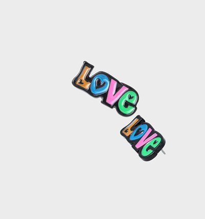 Multicolor Betsey Johnson One Love Studs Women's Earrings | HPRL-73180