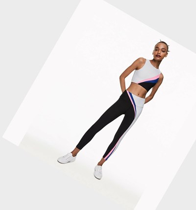Multicolor Betsey Johnson Retro Colorblocked Legging Women's Bottoms | UYAZ-90732