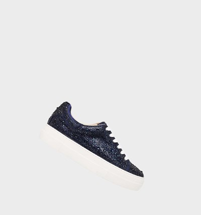 Navy Betsey Johnson Sidny Women's Sneakers | QDLS-21738