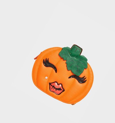 Orange Betsey Johnson Kitsch Betseylantern Orange Women's Crossbody Bags | UHMY-43029