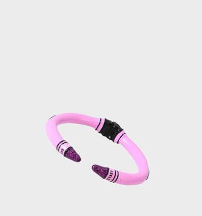Pink Betsey Johnson Back To Cool Crayon Bangle Women's Bracelets | NMIB-98523
