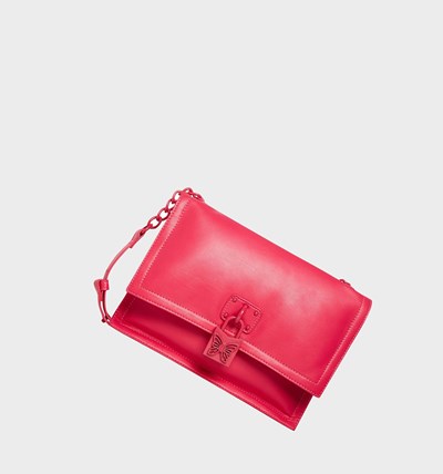 Pink Betsey Johnson Butterfly Lock Women's Crossbody Bags | UNRA-80374