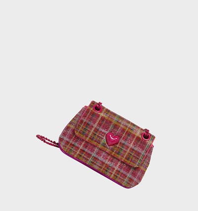 Pink Betsey Johnson Rhinestone Convertible Women's Shoulder Bags | PRIA-03624