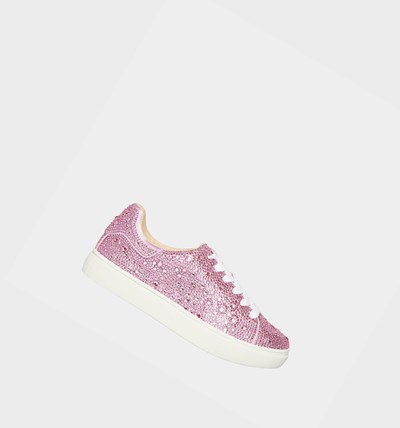 Pink Betsey Johnson Sidny Women's Sneakers | JSUF-92307