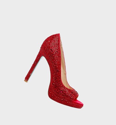 Red Betsey Johnson Sb-dane Women's Heels | NTUE-36879