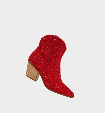 Red Betsey Johnson Sb-diva Women's Cowboy Boots | QWTG-04756