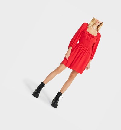 Red Betsey Johnson Show It Off Women's Dresses | LYQR-94587