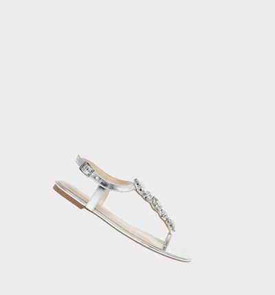Silver Betsey Johnson Alta Women's Sandals | XDJE-80743