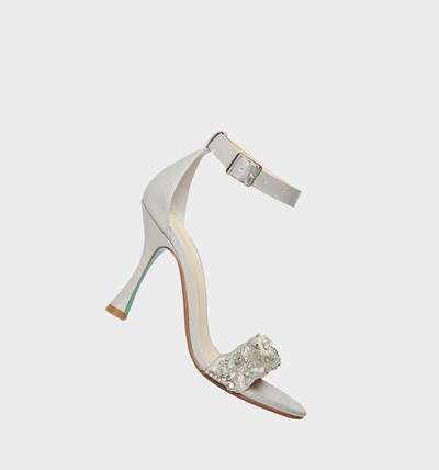 Silver Betsey Johnson Devan Women's Heels | NSZK-42163