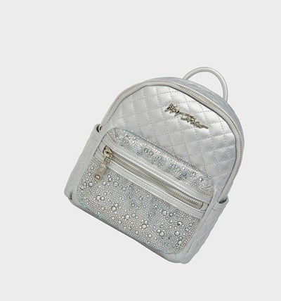 Silver Betsey Johnson Glam Squad Mini Women's Backpack | VIGP-76289